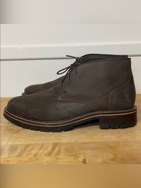 Johnston & Murphy XCFlex brown leather lace up ankle chukka boots men’s size 9.5